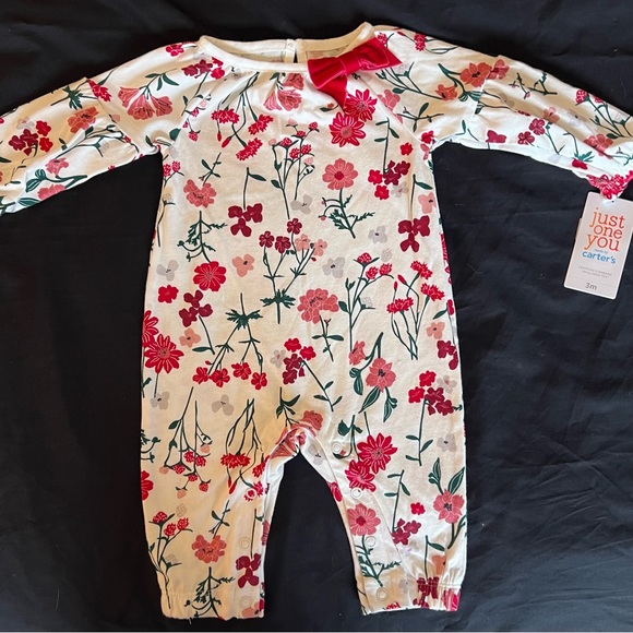 New Carter’s 7pc fall winter lot girl clothes 3 mo 3M romper fleece jacket NWT - Picture 2 of 8